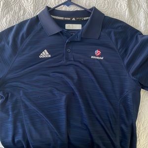 Adidas Climalite men’s large polo. USA Volleyball embroidered